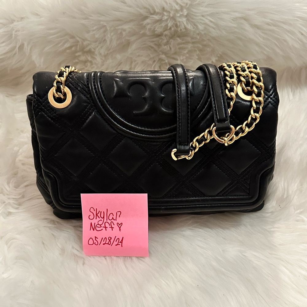 Tory Burch Fleming Soft Convertible Shoulder Bag in color Black